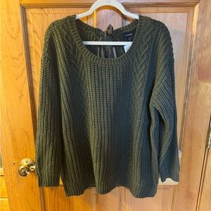 Torrid Olive Cable Knit Sweater